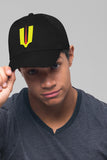 Tirunamam Embroidery Baseball Cap Hindu Namam Yellow Symbol Black Adjustable Cotton Dad Hat Spiritual Streetwear Unisex Cap