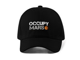 Occupy Mars Embroidery Baseball Cap Space Typography Black Adjustable Cotton Dad Hat Sci Fi Streetwear Unisex Cap
