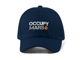 Occupy Mars Embroidery Baseball Cap Space Typography Black Adjustable Cotton Dad Hat Sci Fi Streetwear Unisex Cap
