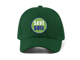 Save Soil Embroidery Baseball Cap Eco Awareness Typography Black Adjustable Cotton Dad Hat Sustainable Streetwear Unisex Cap