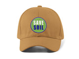 Save Soil Embroidery Baseball Cap Eco Awareness Typography Black Adjustable Cotton Dad Hat Sustainable Streetwear Unisex Cap