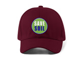 Save Soil Embroidery Baseball Cap Eco Awareness Typography Black Adjustable Cotton Dad Hat Sustainable Streetwear Unisex Cap