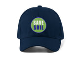 Save Soil Embroidery Baseball Cap Eco Awareness Typography Black Adjustable Cotton Dad Hat Sustainable Streetwear Unisex Cap