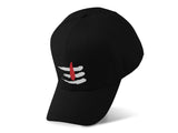 Shiv Tilak Embroidery Baseball Cap Hindu Trishul Tilak Symbol Black Adjustable Cotton Dad Hat Spiritual Streetwear Unisex Cap