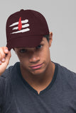 Shiv Tilak Embroidery Baseball Cap Hindu Trishul Tilak Symbol Black Adjustable Cotton Dad Hat Spiritual Streetwear Unisex Cap