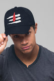 Shiv Tilak Embroidery Baseball Cap Hindu Trishul Tilak Symbol Black Adjustable Cotton Dad Hat Spiritual Streetwear Unisex Cap