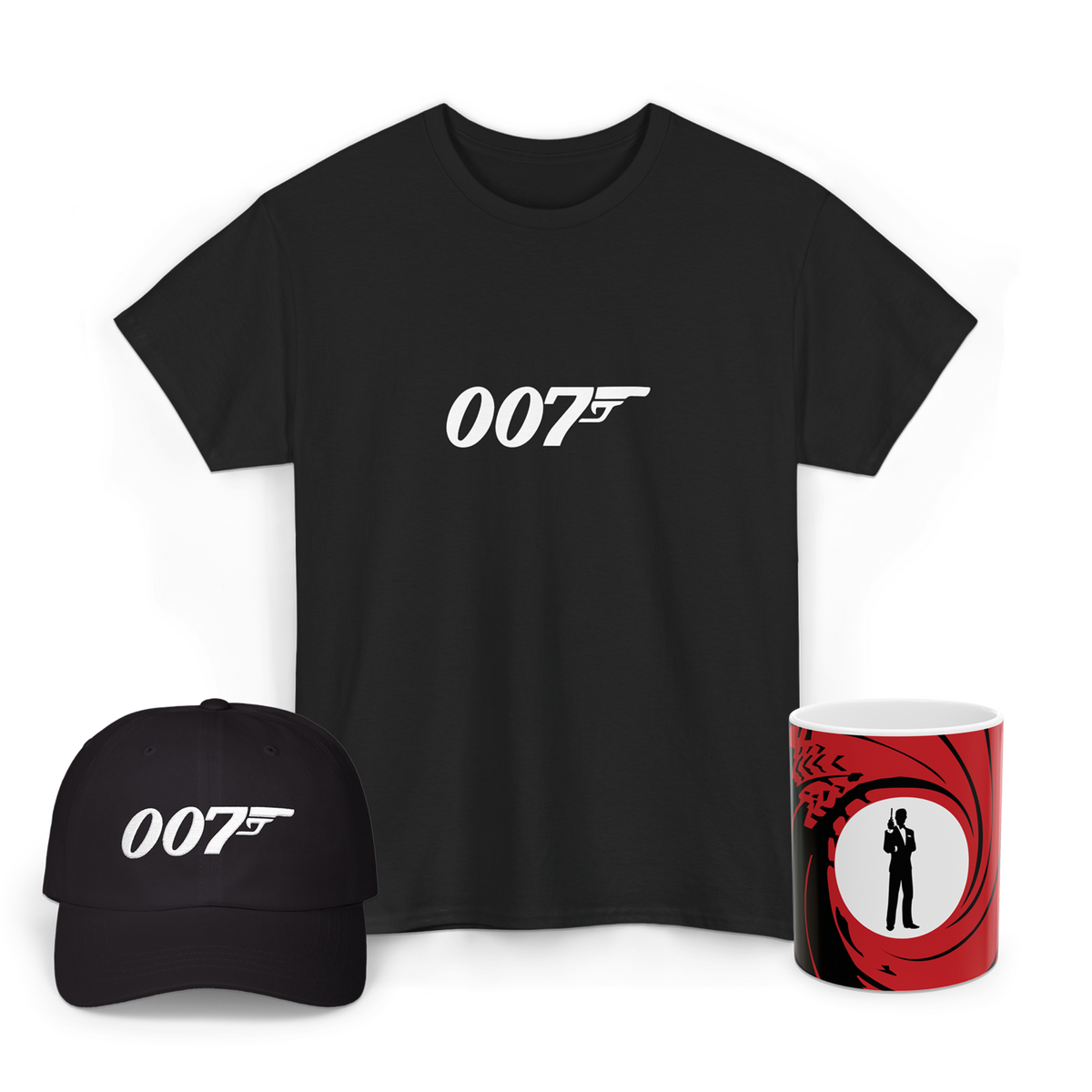 007 Spy Agent Graphic T Shirt Combo Pack Secret Agent Minimal Action Movie Style Premium Cotton Unisex Streetwear