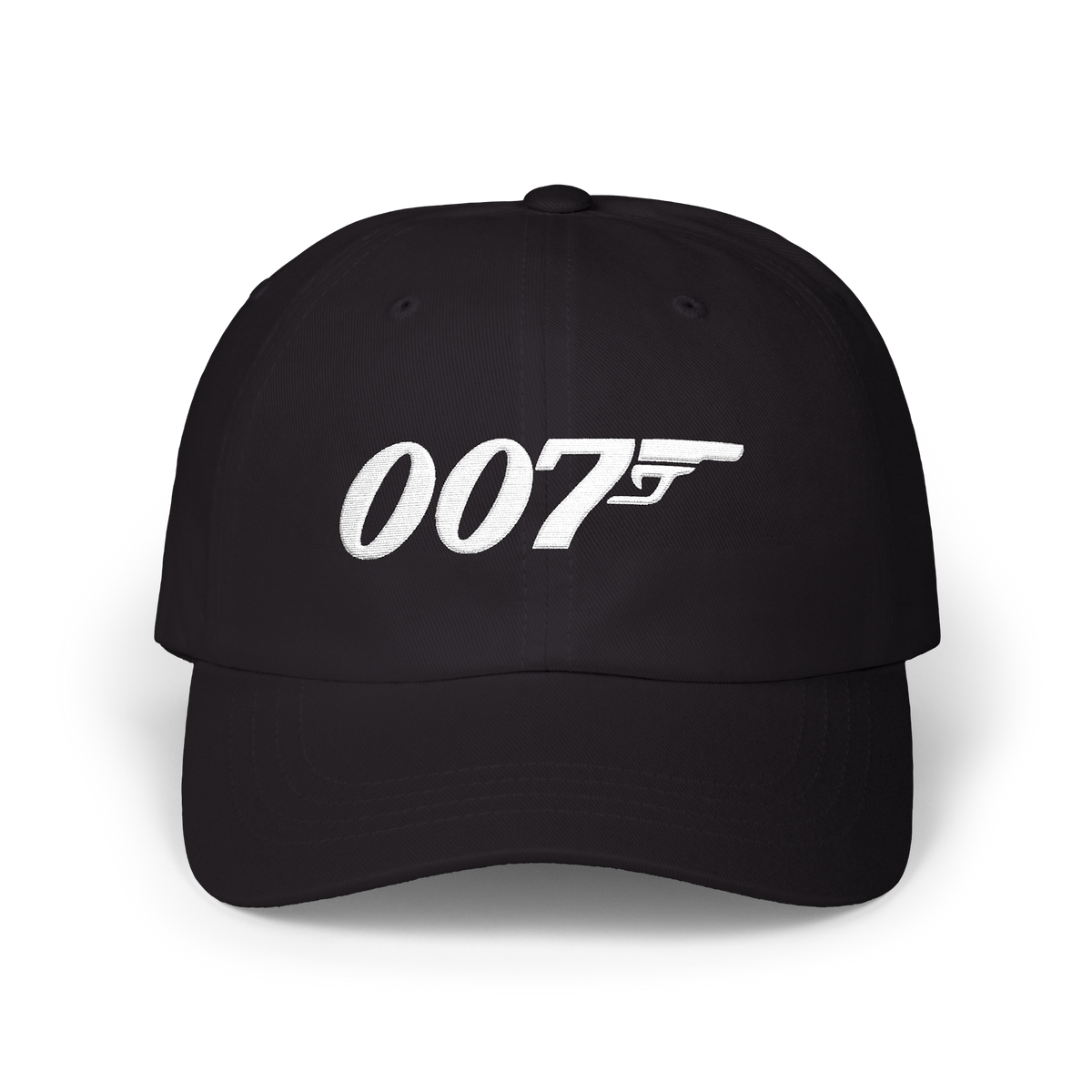 007 Minimal Embroidery Baseball Cap Black Adjustable Cotton Dad Hat Streetwear Spy Style Casual Unisex Cap