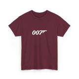 Spy Bond 007 Style T Shirt Black Graphic Tee Secret Agent Inspired Streetwear Minimal Typography Unisex Cotton Tshirt