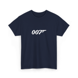 Spy Bond 007 Style T Shirt Black Graphic Tee Secret Agent Inspired Streetwear Minimal Typography Unisex Cotton Tshirt