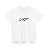Spy Bond 007 Style T Shirt Black Graphic Tee Secret Agent Inspired Streetwear Minimal Typography Unisex Cotton Tshirt