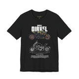 Ducati Inspired Power Cruiser Motorcycle Graphic Unisex Heavy Cotton Tee Premium Streetwear T Shirt for Riders Bikers Enthusiasts and Everyday Wear