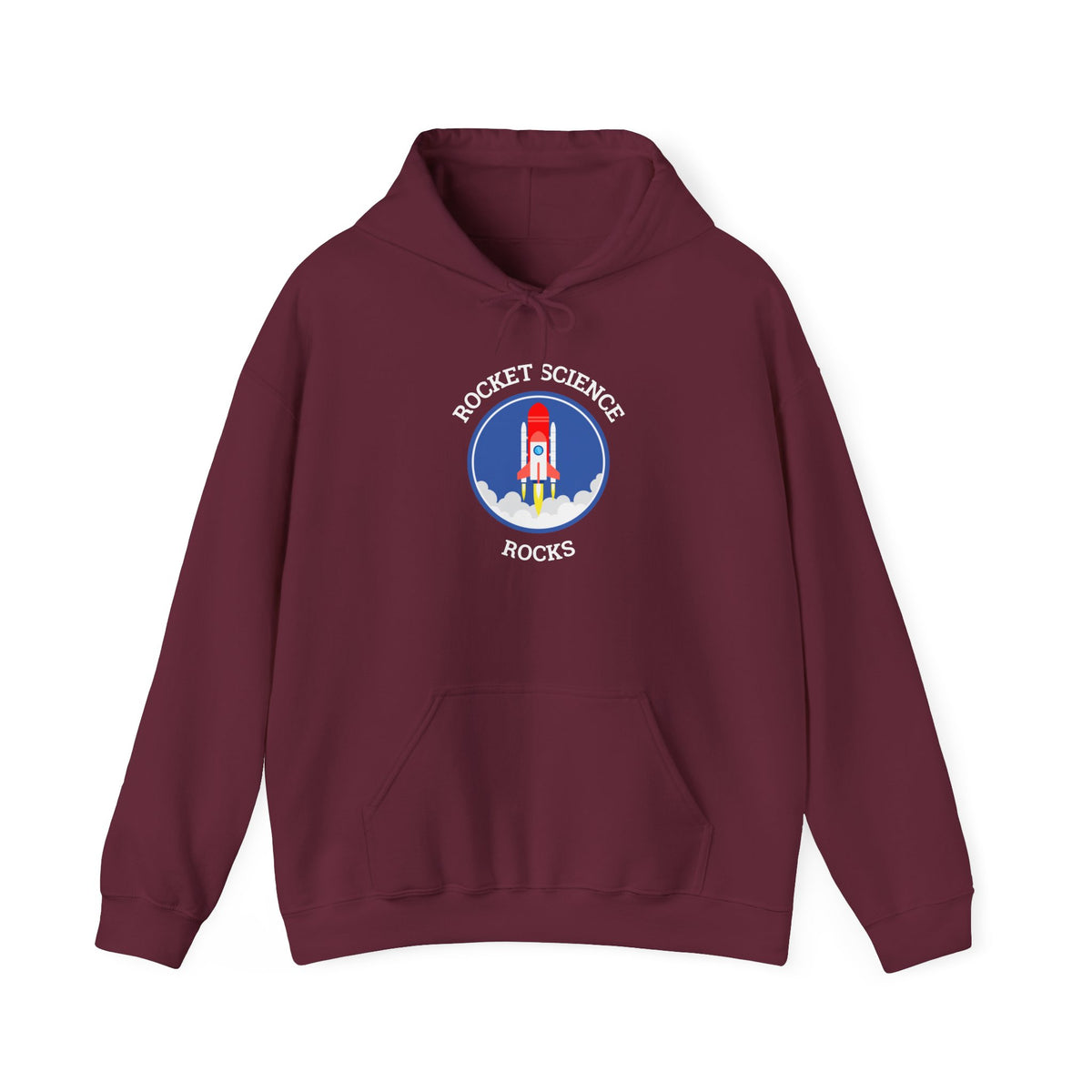 Rocket Science Rocks Hoodie Unisex Heavy Blend Sweatshirt Space Exploration STEM Education Astronomy Science Gift Nerd Geek Astronaut Graphic Pullover