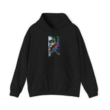 Vibrant Joker Split Insanity Unisex Hoodie Bold Gothic Streetwear Dark Psychological Art Design Cozy Heavy Blend Pullover for Fearless Thinkers and Visionary Creators