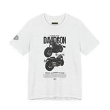 Harley Davidson Fat Bob Inspired Cruiser Motorcycle Graphic Unisex Heavy Cotton Tee Premium Biker Streetwear T Shirt for Riders Enthusiasts Everyday Wear