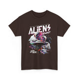 Aliens Exist UFO Graphic Unisex Heavy Cotton Tee Sci Fi Streetwear T Shirt Extraterrestrial Space Alien Design