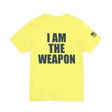 I Am The Weapon Unisex Heavy Cotton Tee Motivational Tactical Mindset Streetwear Bold Warrior Energy Graphic TShirt For Confidence Training Gym Wear Everyday Power Statement