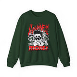 Happiness Is Not About Money Graphic Unisex Heavy Blend Crewneck Sweatshirt Bold Motivational Streetwear Pullover