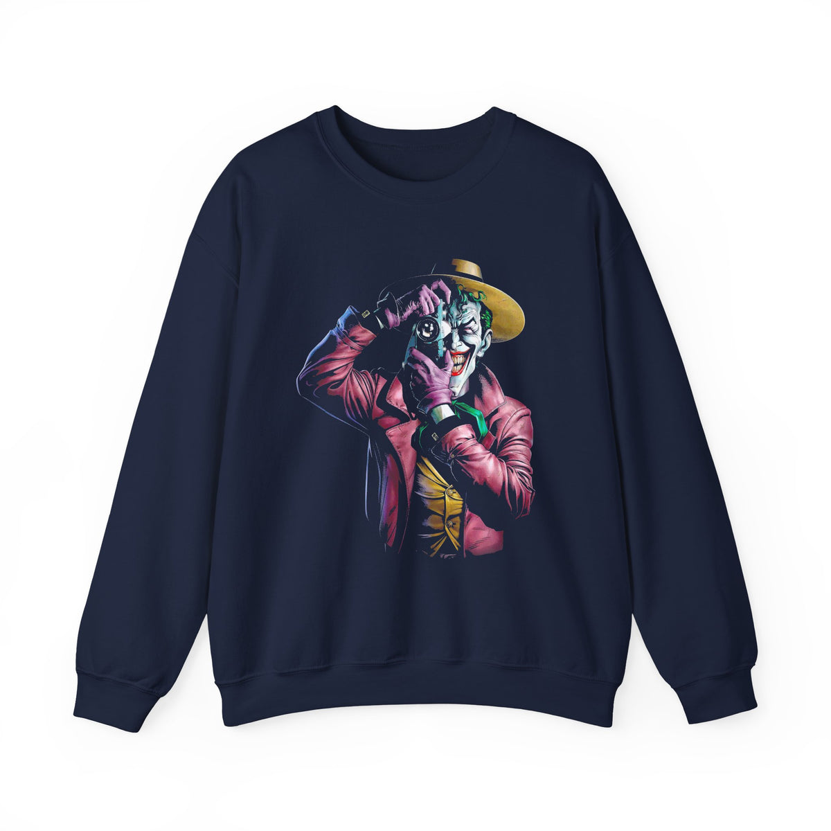 Snapshot of Madness Unisex Heavy Blend Crewneck Sweatshirt Dark Comic Art Streetwear Design Neon Aesthetic Wearable Art Comfortable Premium Fleece for Creative Thinkers and Visionary Artists