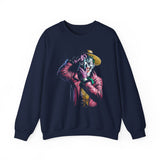 Snapshot of Madness Unisex Heavy Blend Crewneck Sweatshirt Dark Comic Art Streetwear Design Neon Aesthetic Wearable Art Comfortable Premium Fleece for Creative Thinkers and Visionary Artists