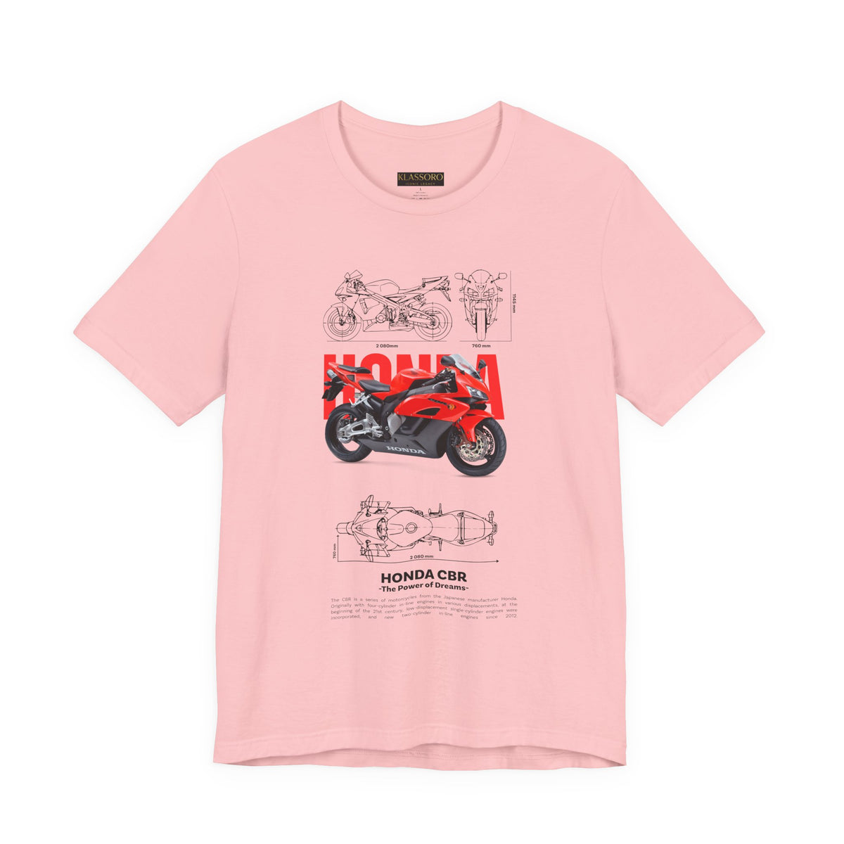 Honda CBR Superbike Blueprint Racing Motorcycle Graphic Tee Sport Bike Track Design T Shirt For Riders Speed Lovers Motorsport Streetwear Gift