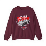 Attire Power Unisex Heavy Blend Crewneck Sweatshirt Graphic Pullover Black Hustler Money Stack Design Wealth Streetwear Bold Entrepreneur Alpha Mindset Financial Success Fashion