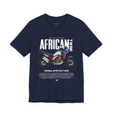 African Twin Adventure Motorcycle Graphic Tee Off Road Touring Bike T Shirt For Riders Explorers Long Distance Travel Motorsport Streetwear Gift