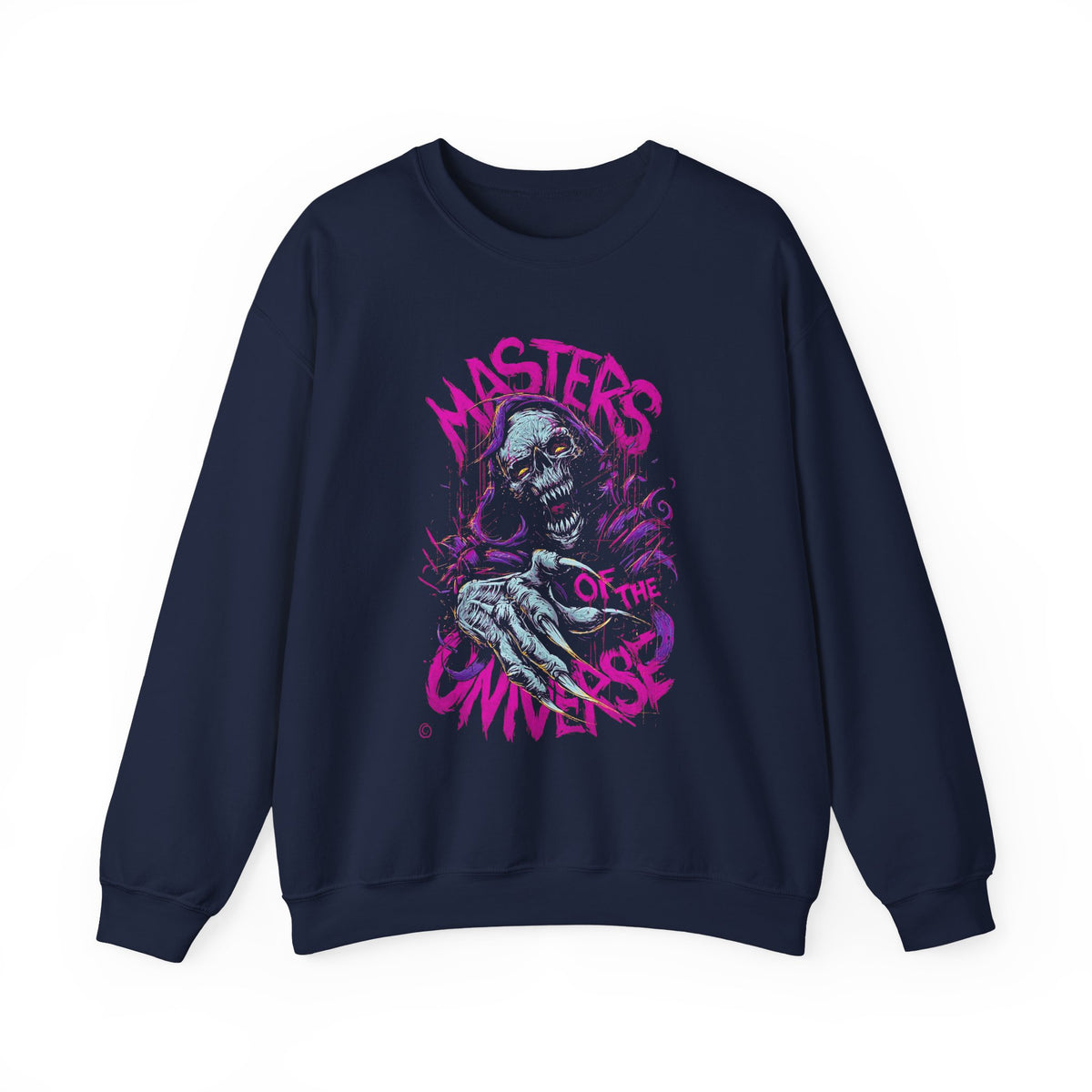 Masters Of Power Realm Sweatshirt Cosmic Skull Energy Design Unisex Premium Streetwear Bold Winter Essential For Fearless Dreamers And Gothic Art Lovers