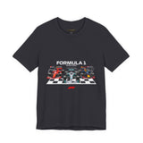 Formula 1 High Performance Triple Racing Machines Unisex Heavy Cotton Tee Dynamic Motorsport Inspired Streetwear Graphic Shirt for Speed Lovers and Premium Casual Style
