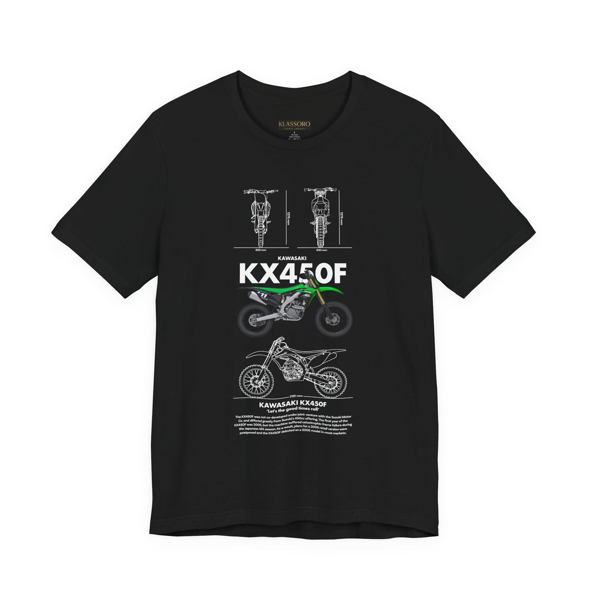 Kawasaki KX450F Motocross Inspired Unisex Heavy Cotton Tee Dirt Bike Racing Graphic Shirt For Riders Fans Streetwear Casual Wear Gift