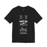 African Twin Adventure Motorcycle Graphic Tee Off Road Touring Bike T Shirt For Riders Explorers Long Distance Travel Motorsport Streetwear Gift