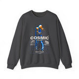 Cosmic Catalyst Unisex Heavy Blend Crewneck Sweatshirt Futuristic Sci Fi Space Astronaut Graphic Pullover Cyberpunk Streetwear Bold Galaxy Design Alpha Mindset Fashion