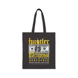 Hustler Original Money Maker Cotton Canvas Tote Bag Eco Friendly Streetwear Bold Dollar Bill Graphic Motivational Entrepreneur Shopper
