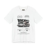 Futuristic Retro Sci Fi Time Travel Car Blueprint Art Unisex Heavy Cotton Tee Premium Streetwear For Vintage Car Lovers Collectors And Enthusiasts