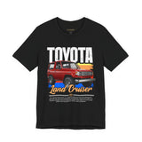Toyota Land Cruiser Classic Off Road SUV Inspired Illustrated 4x4 Adventure Graphic T Shirt Vintage Overland Utility Vehicle Automotive Streetwear Rugged Travel Lifestyle Gift For SUV Enthusiasts