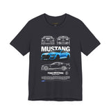 Blue Apex Muscle Coupe Blueprint Art Unisex Heavy Cotton Tee Powerful Street Machine Graphic Shirt for Car Lovers and Collectors
