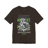 Money Mindset Unisex Jersey Short Sleeve Tee Graphic Black T Shirt Hustle Grind Wealth Entrepreneur Motivational Streetwear Bold Artistic Fashion Outfit