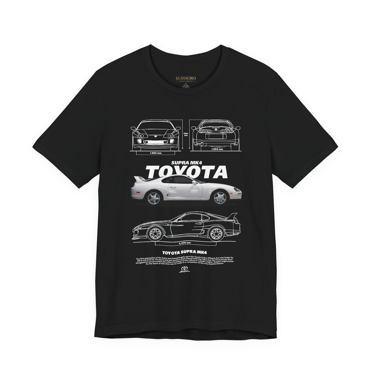 Toyota Supra Blueprint MK4 Japanese Sports Coupe Inspired Graphic T Shirt JDM Performance Streetwear Racing Culture Automotive Art Unisex Tee