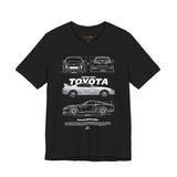 Toyota Supra Blueprint MK4 Japanese Sports Coupe Inspired Graphic T Shirt JDM Performance Streetwear Racing Culture Automotive Art Unisex Tee