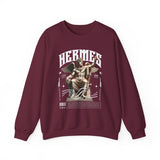 Hermes Greek Mythology Unisex Heavy Blend Crewneck Sweatshirt Ancient God of Communication and Travel Graphic Pullover
