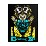 Toxic Genius Neon Gas Mask Skull Matte Vertical Poster Bold Cyberpunk Wall Art For Gamers Artists And Rebels Futuristic Science Aesthetic Room Decor Symbol Of Creativity And Power