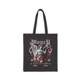 Money Bright Cotton Canvas Tote Bag Angel Statue Graphic Gothic Streetwear Red Neon Aesthetic Artistic Ambition Reusable Eco Bag