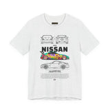 Nissan 240Z Illustrated Tee Donut Drift Car Inspired Graphic T Shirt Street Racing Art Tee JDM Style Automotive Streetwear Unisex Shirt for Car Lovers Drift Fans Racing Culture Outfit