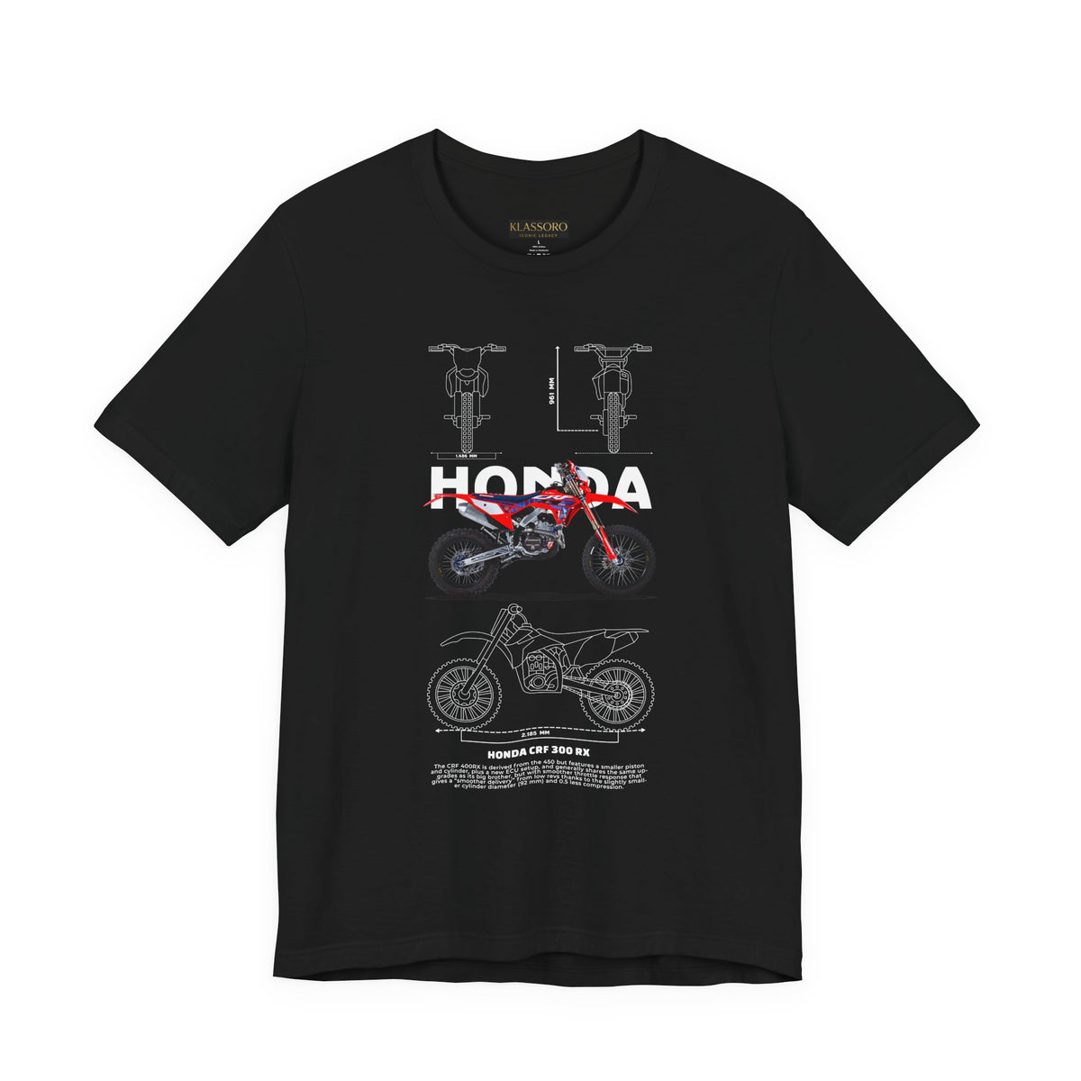 Honda CRF 300 Enduro Motocross Dirt Bike Graphic Tee Off Road Racing T Shirt For Riders Trail Adventure Motorsport Streetwear Gift