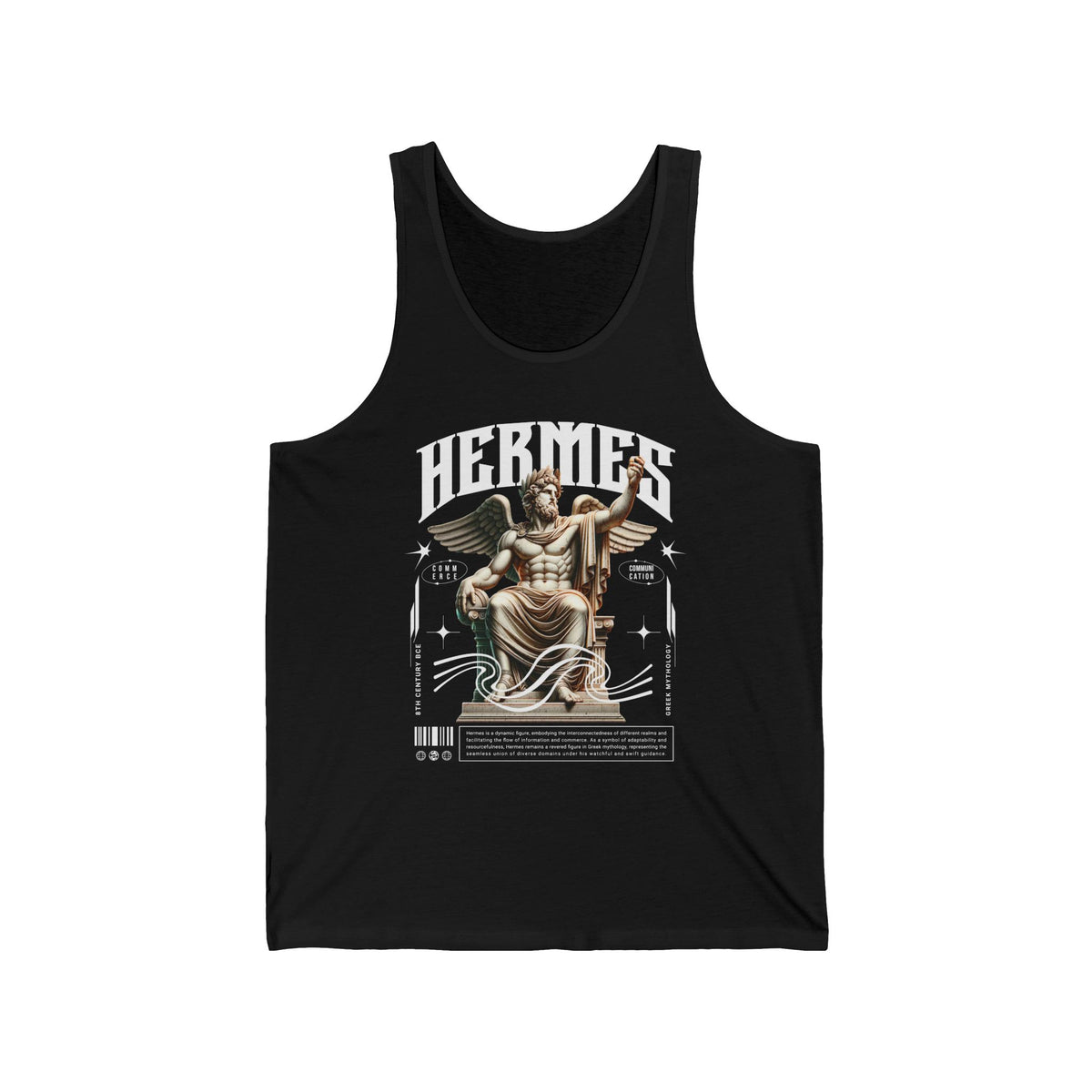Hermes Greek Mythology Unisex Jersey Tank Top Ancient God of Travel and Communication Graphic Streetwear Muscle Shirt