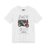 Honda CBR Superbike Blueprint Racing Motorcycle Graphic Tee Sport Bike Track Design T Shirt For Riders Speed Lovers Motorsport Streetwear Gift