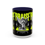 Praise Angel Statue Graphic Ceramic Mug Gothic Spiritual Coffee Tea Cup Bold Streetwear Design