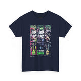 Three Chaos Faces Graphic T Shirt Dark Clown Villain Comic Style Streetwear Unisex Oversized Aesthetic Statement Tee