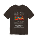 Legendary Orange Street Racer Blueprint Tee Unisex Heavy Cotton Retro Tuner Car Art Graphic Shirt for Enthusiasts