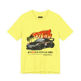 Black Widebody Turbo Racing Car Graphic Unisex Heavy Cotton Tee Streetwear Speed Culture Shirt for Car Enthusiasts